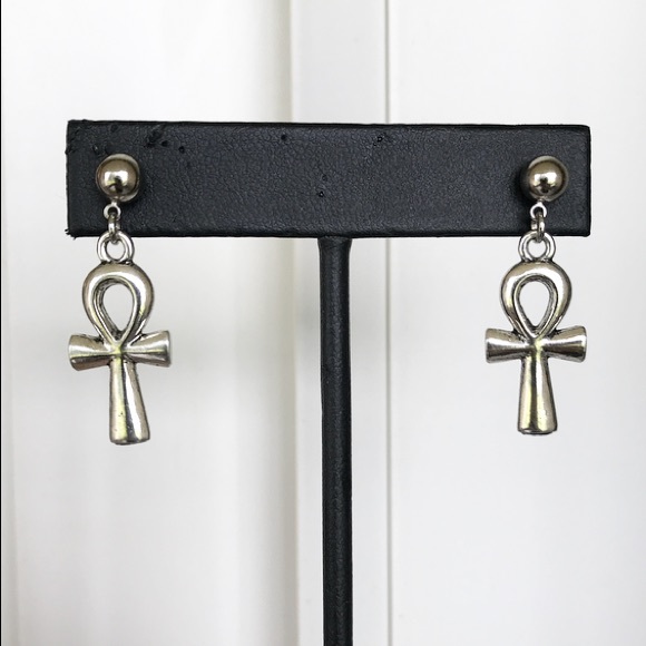 🔴Sale ! Ankh egyptian cross key of life earrings - Picture 2 of 10